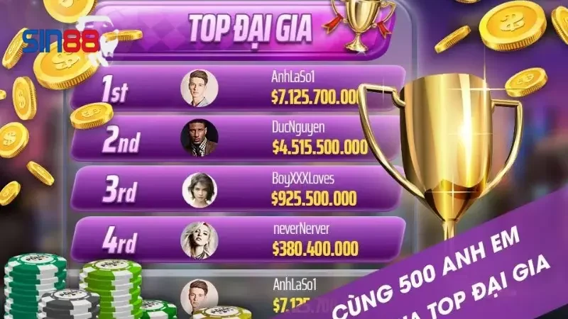 Game liêng Sin88 đổi thưởng