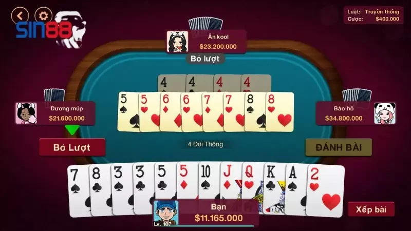 Luật chơi tiến lên Sin88