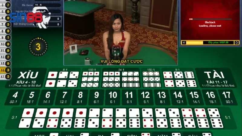 Cách chơi tài xỉu livestream Sin88 