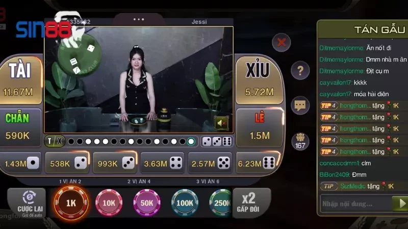 mẹo thắng tài xỉu Sin88