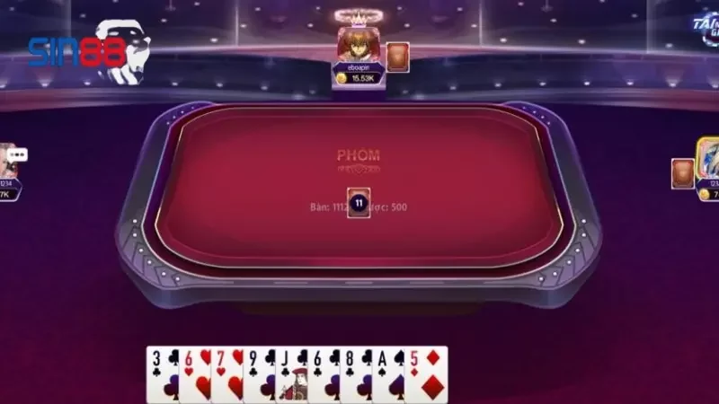 Tính năng đặc biệt bài Phỏm Sin88